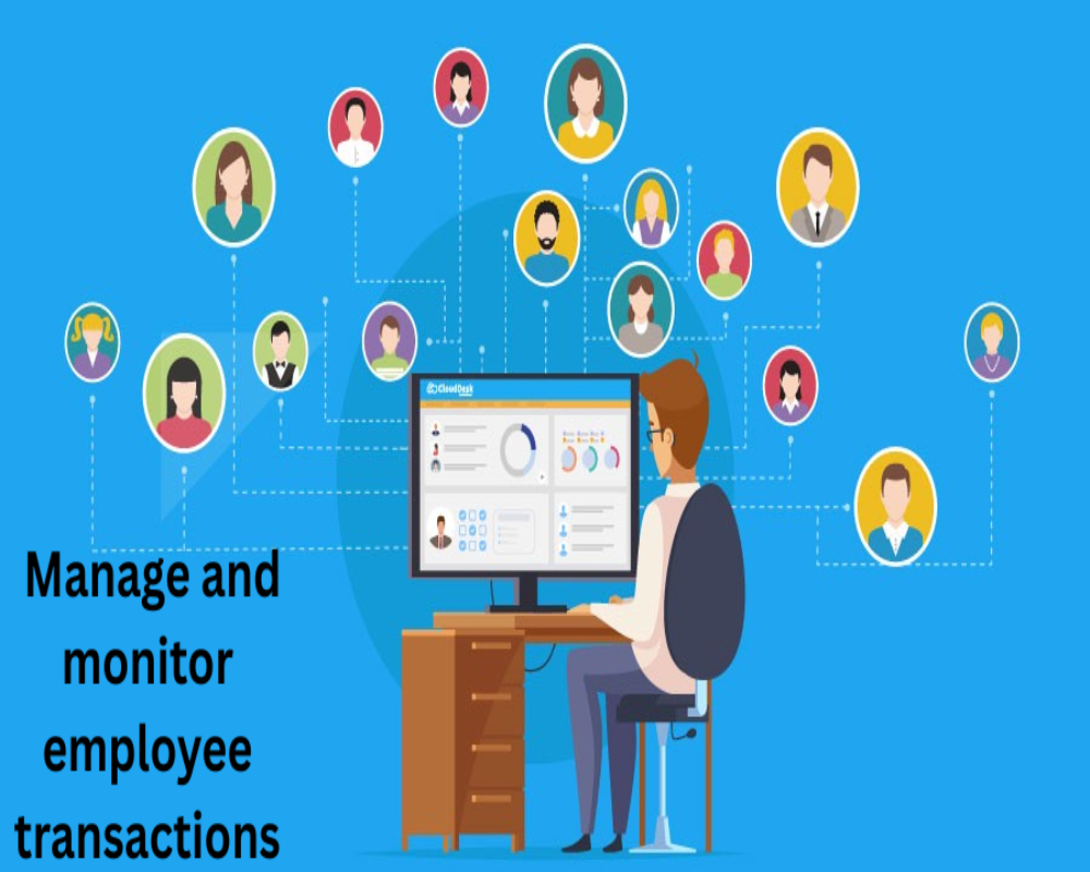 How do I manage and monitor employee transactions?